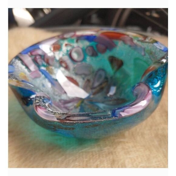 Dino Martens Vintage 1950s Murano Italy Small Glass Bowl Handcrafted. - Picture 11 of 13